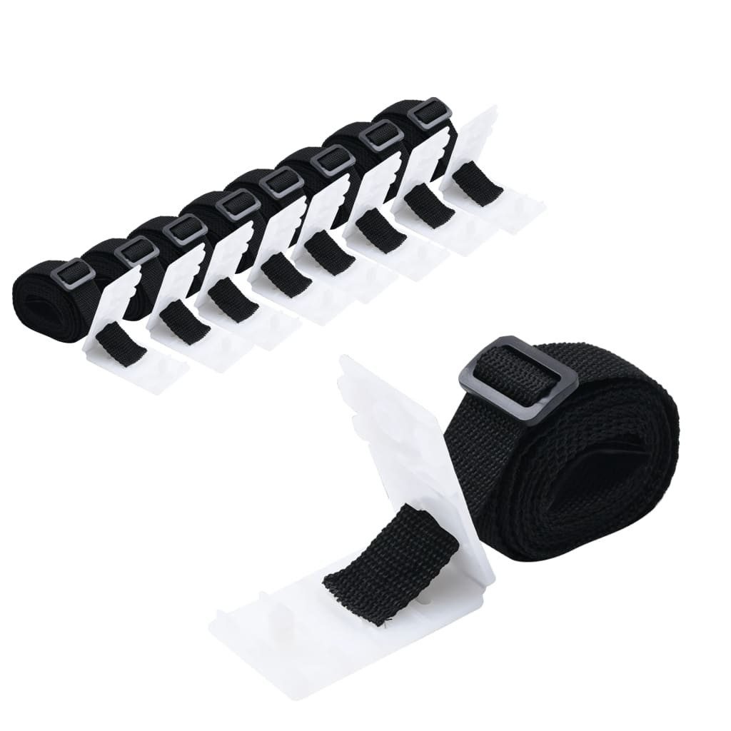 Pool-Abdeckplane Universal-Befestigungsbänder für Pool-Aufroller 8 Stk 1,8 m