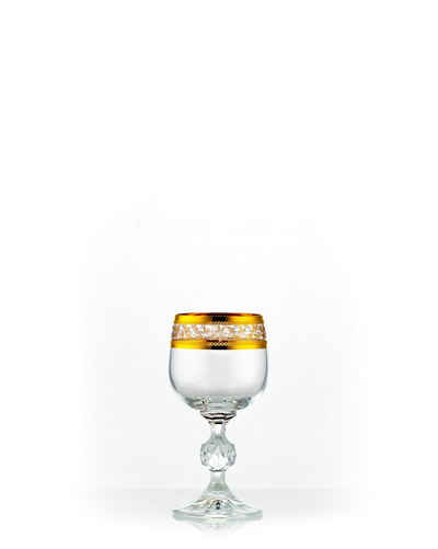 Crystalex Weinglas Claudia Gold Weingläser Weißweingläser / Rotweingläser, Kristallglas, Kristallglas, gold Rand, gold Gravur