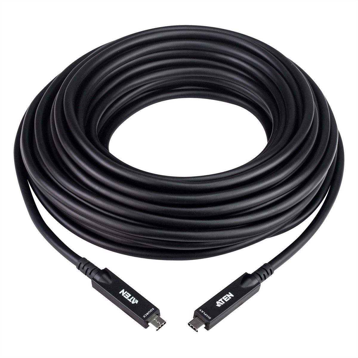 Aten UE3415F aktives optisches Ultra HD-Kabel mit USB-C Computer-Adapter USB Typ C (USB-C) Männlich (Stecker) zu USB Typ C (USB-C) Männlich (Stecker), 1500.0 cm