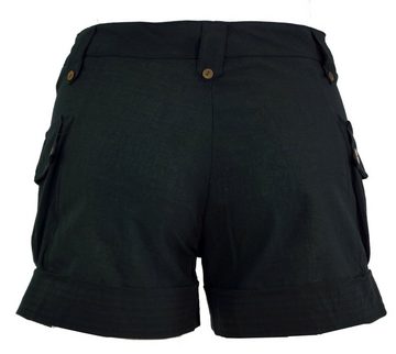 Guru-Shop Hose & Shorts Shorts Boho-chic, kurze Hose - schwarz alternative Bekleidung