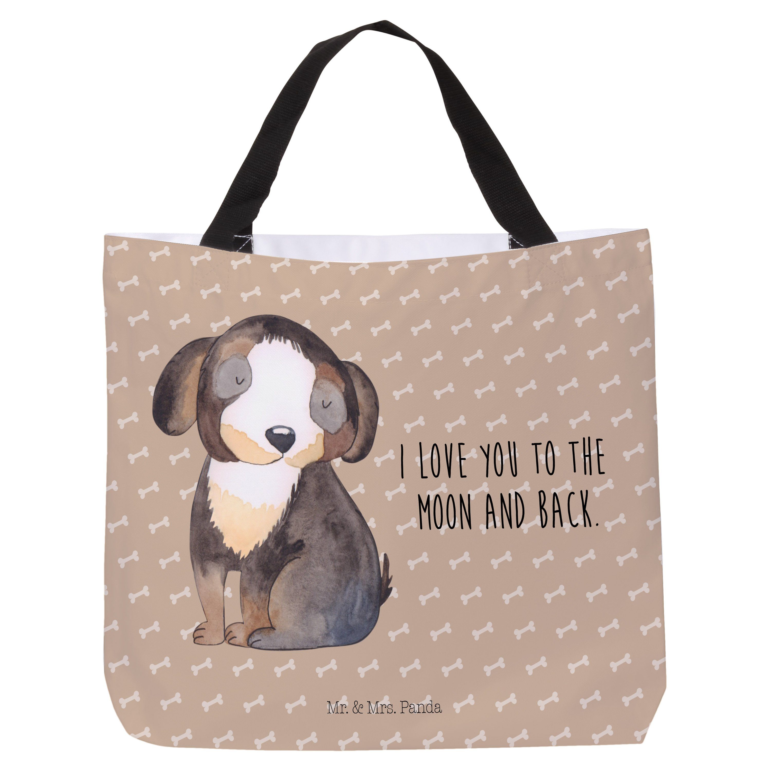 - Schultasche, Tierliebh - Liebe, Geschenk, Hund entspannt Shopper & Hundeglück Mr. Panda (1-tlg) Mrs.