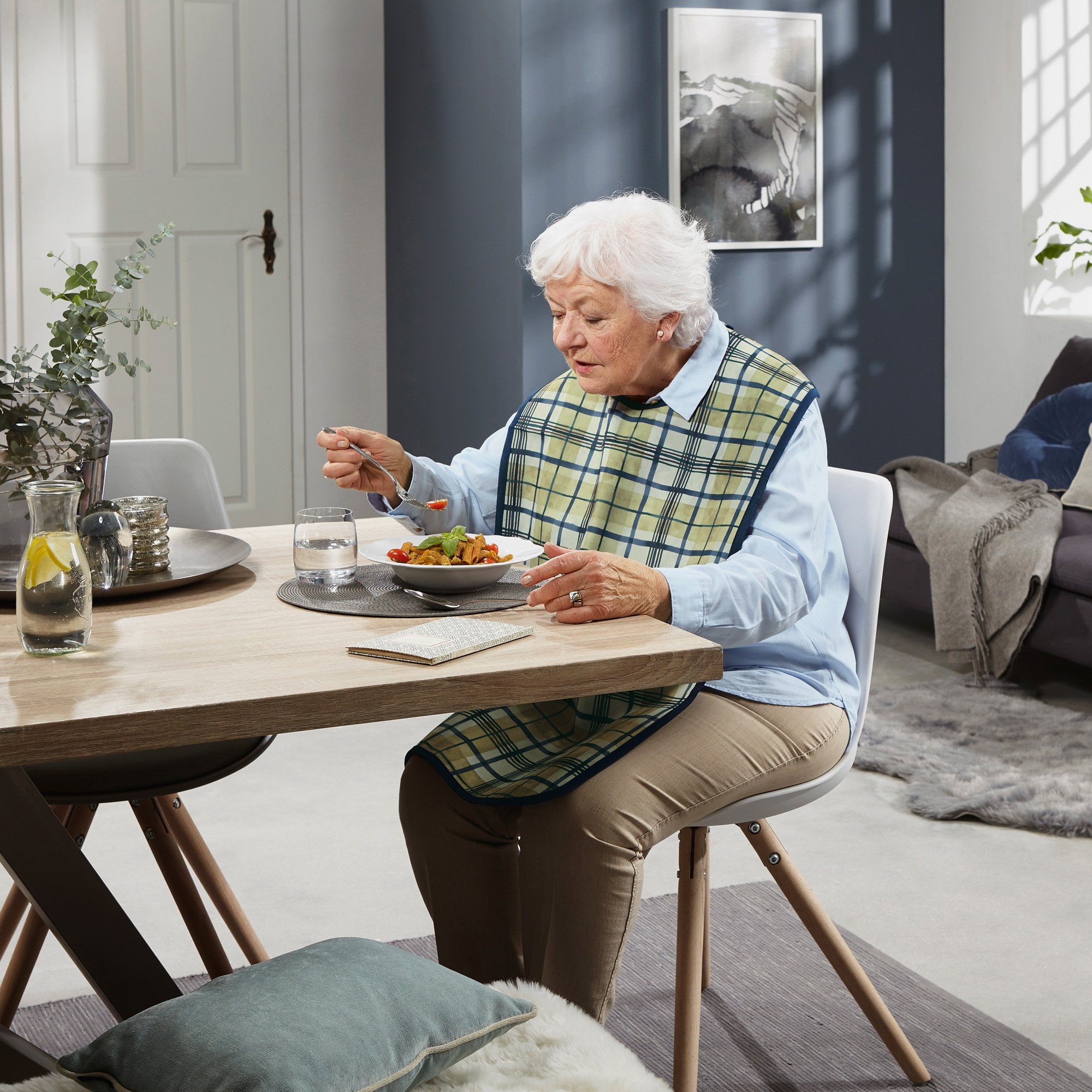 Erwin Müller Speiseschürze Speiseschürze XXL, Karo