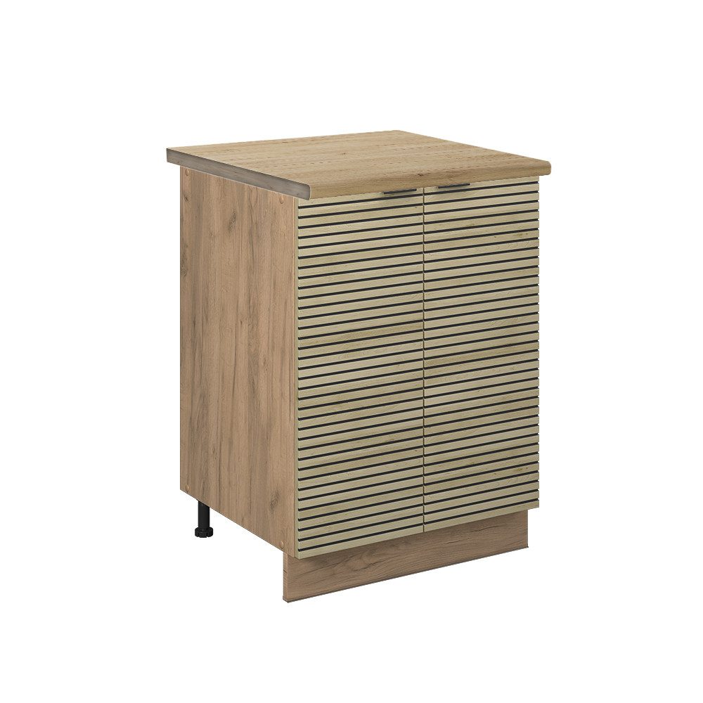 Vicco Unterschrank Fame-Line, Eiche Paneel/Goldkraft Eiche, günstig online kaufen