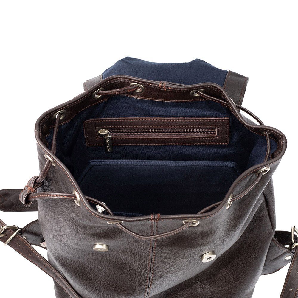 Jahn-Tasche Cityrucksack Lederrucksack / Cityrucksack Gr. M, Nappa Braun, Jahn-Tasche 518