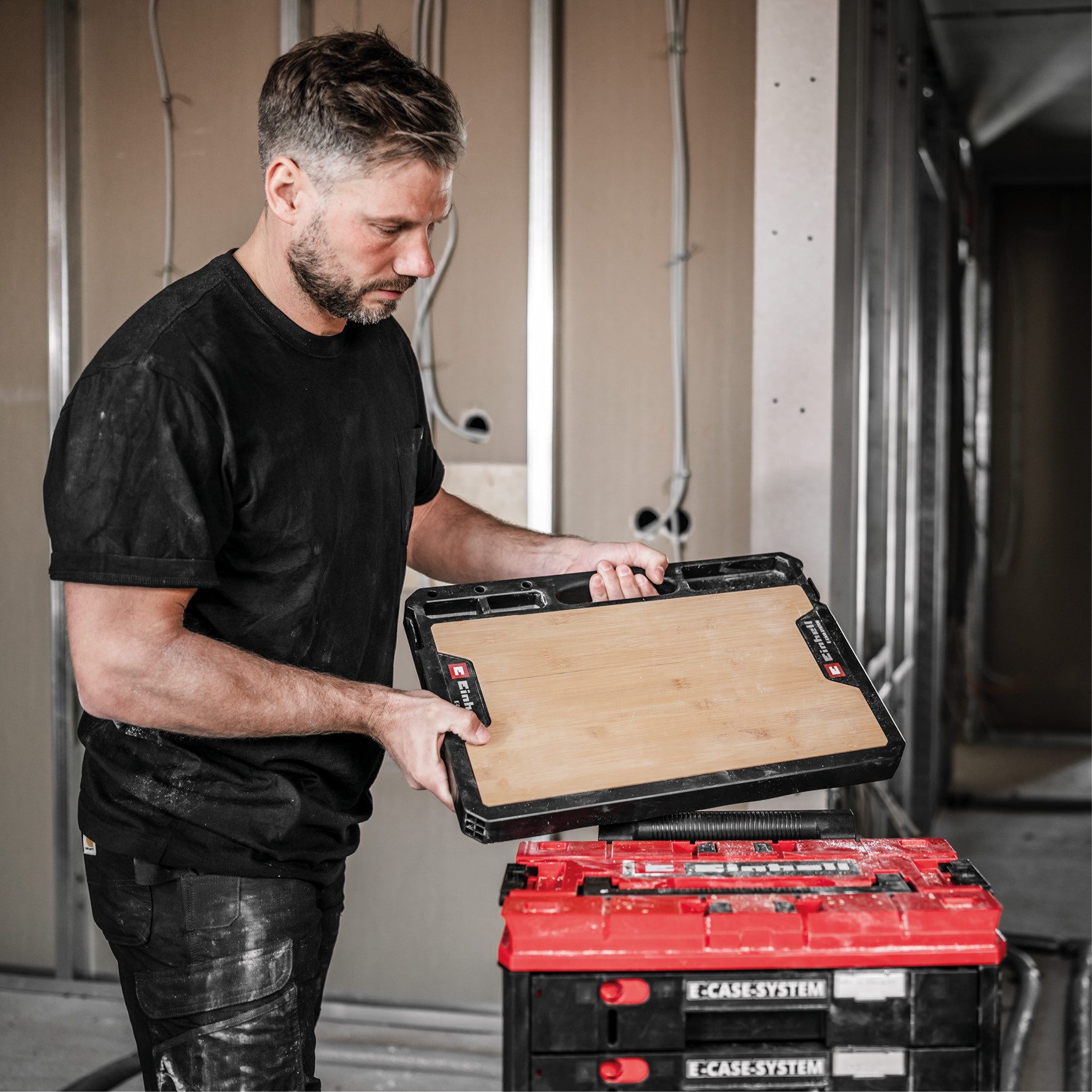 Einhell Werkzeugkoffer E-Case Arbeitsplatte