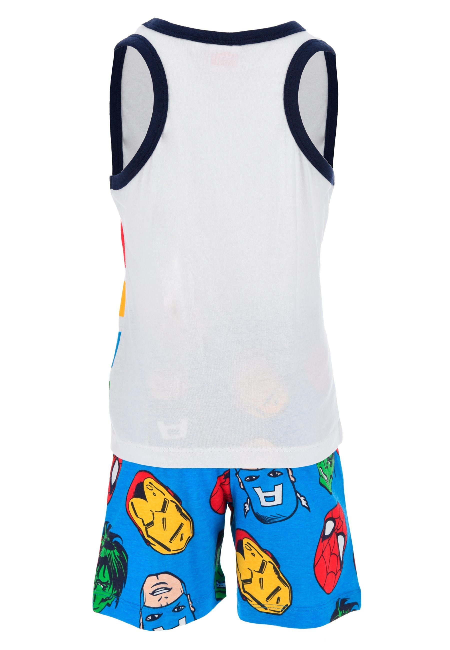 The AVENGERS Shorty Iron Man Hulk Captain America Kinder Jungen Pyjama Schlaf-Set (2 tlg)