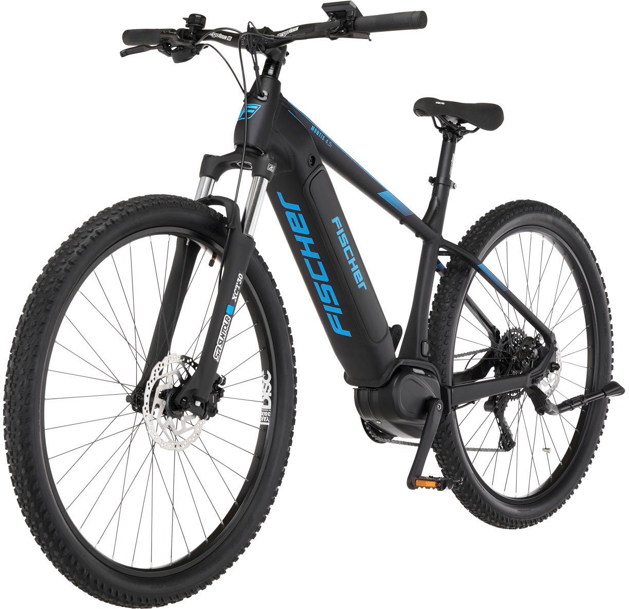 10 Akku, Deore (mit E-Bike Schaltwerk, Gang 522, FISCHER Mittelmotor, Fahrrad Shimano 4.5i 522 Wh Fahrradschloss) Kettenschaltung, MONTIS