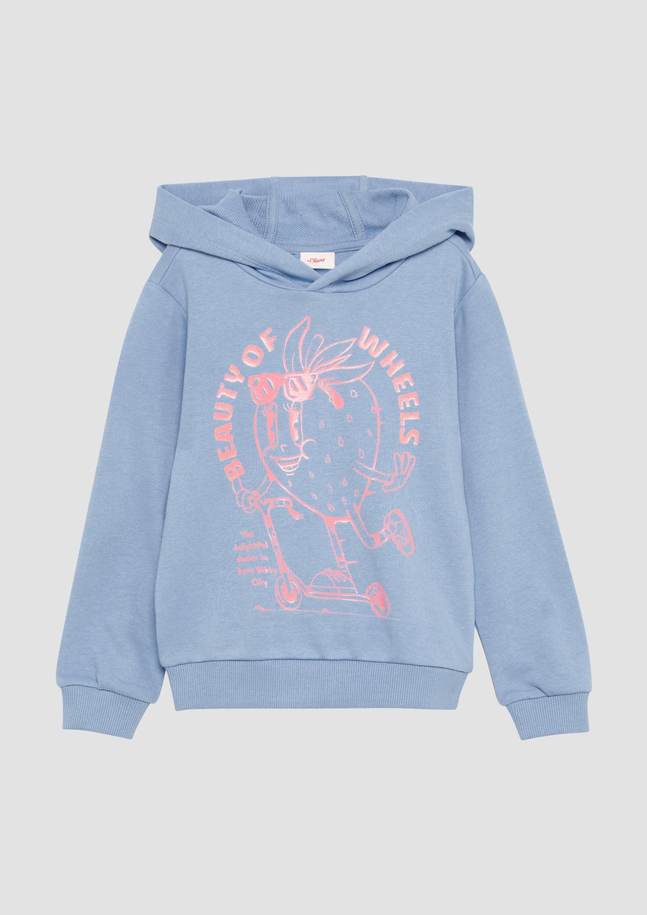 s.Oliver Sweatshirt Sweatshirt Hoodie mit Glitzerprint