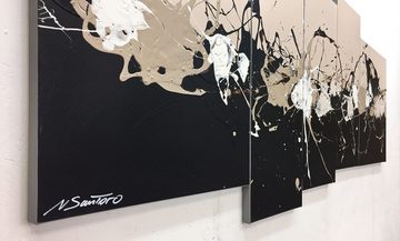 WandbilderXXL Gemälde Coffee Splash 190 x 80 cm, Abstraktes Gemälde, handgemaltes Unikat