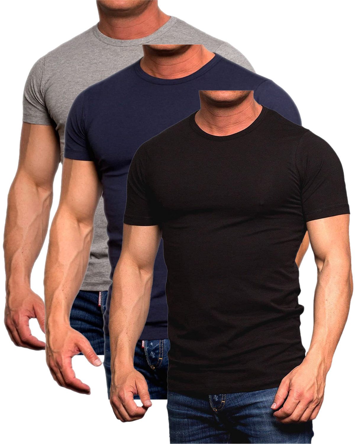 Jack & Jones T-Shirt (3er-Pack) Basic mit Rundhalsausschnitt günstig online kaufen