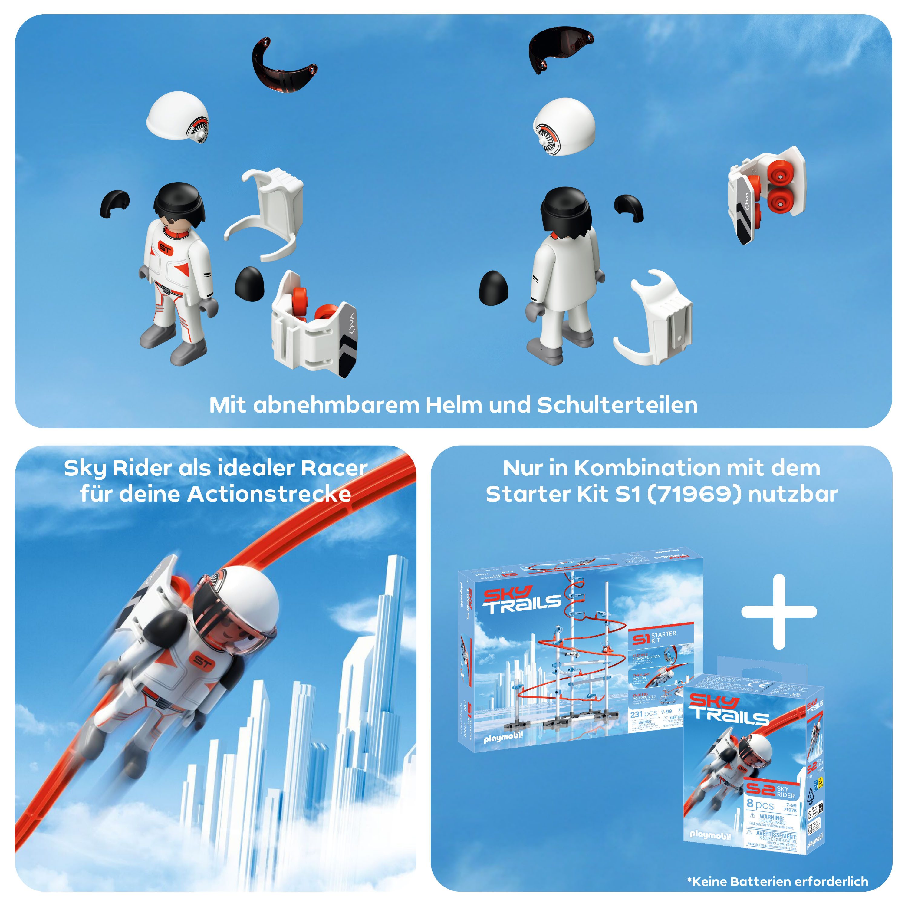 Playmobil® Sky Rider S 2 (71976), Sky Trails Konstruktions-Spielset, (8 St), Erweiterung, Made in Europe – Bild 4 von 5