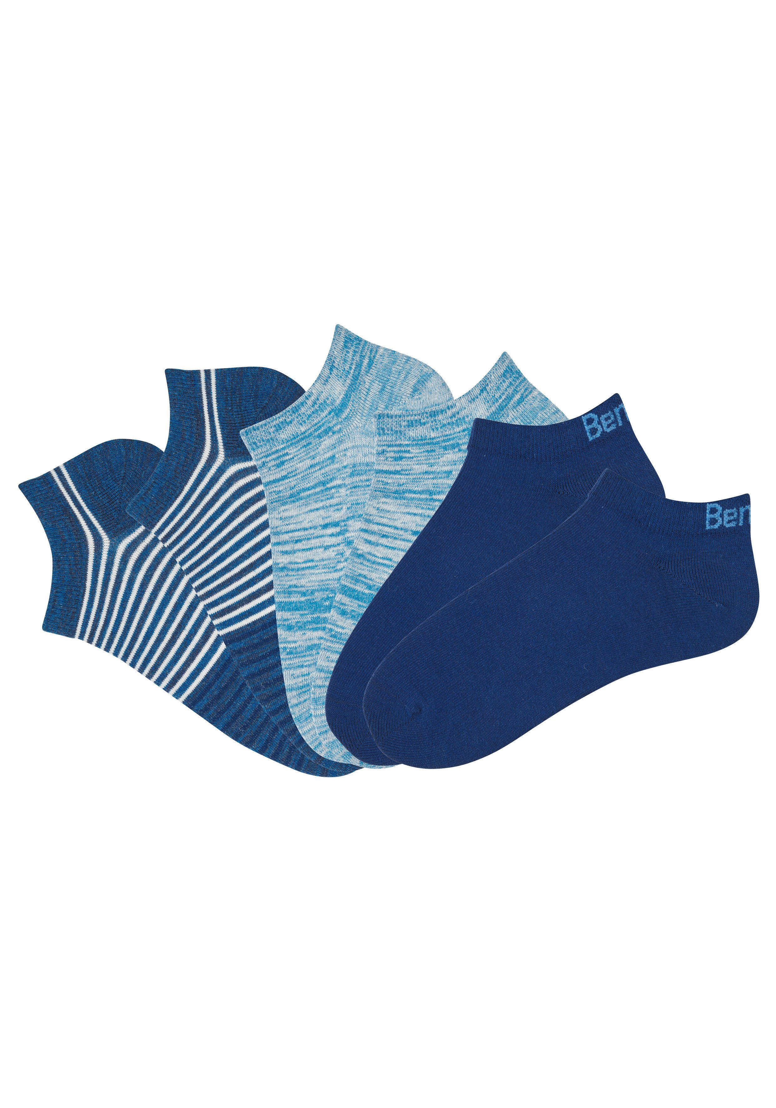 Bench. Sneakersocken Damen und Herren Socken meliert und uni (Packung, 6-Paar, Gr. 35-38 bis 43-46) mit ansprechendem Streifen- Design und uni – Bild 2 von 5