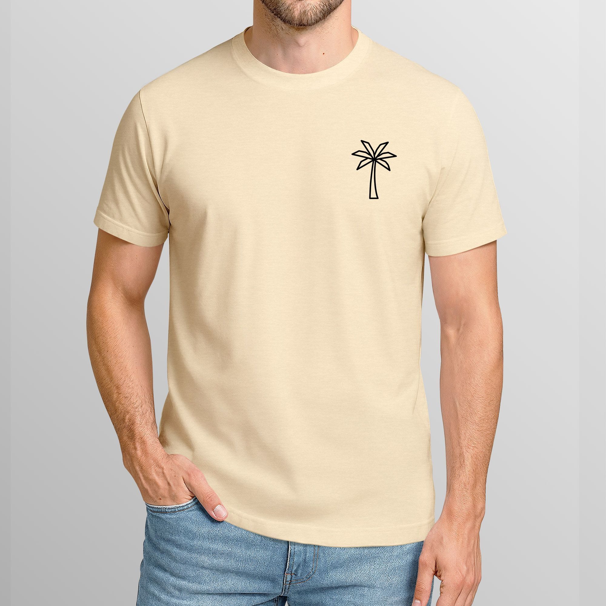 Neverless Print-Shirt Herren T-Shirt Palme Print günstig online kaufen