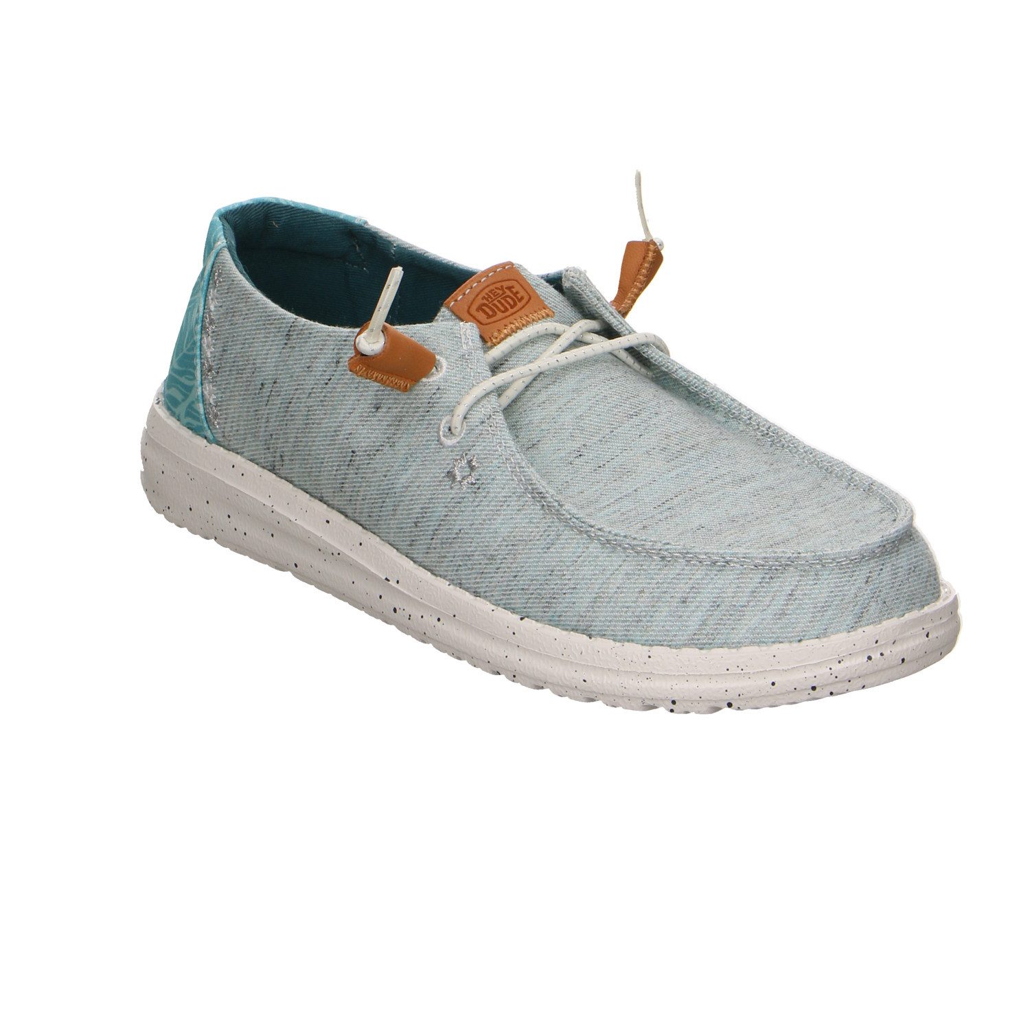 Hey Dude Hey Dude Wendy Heathered Slub Tropical Leinen-Stoff Slipper grün Slipper – Bild 2 von 5