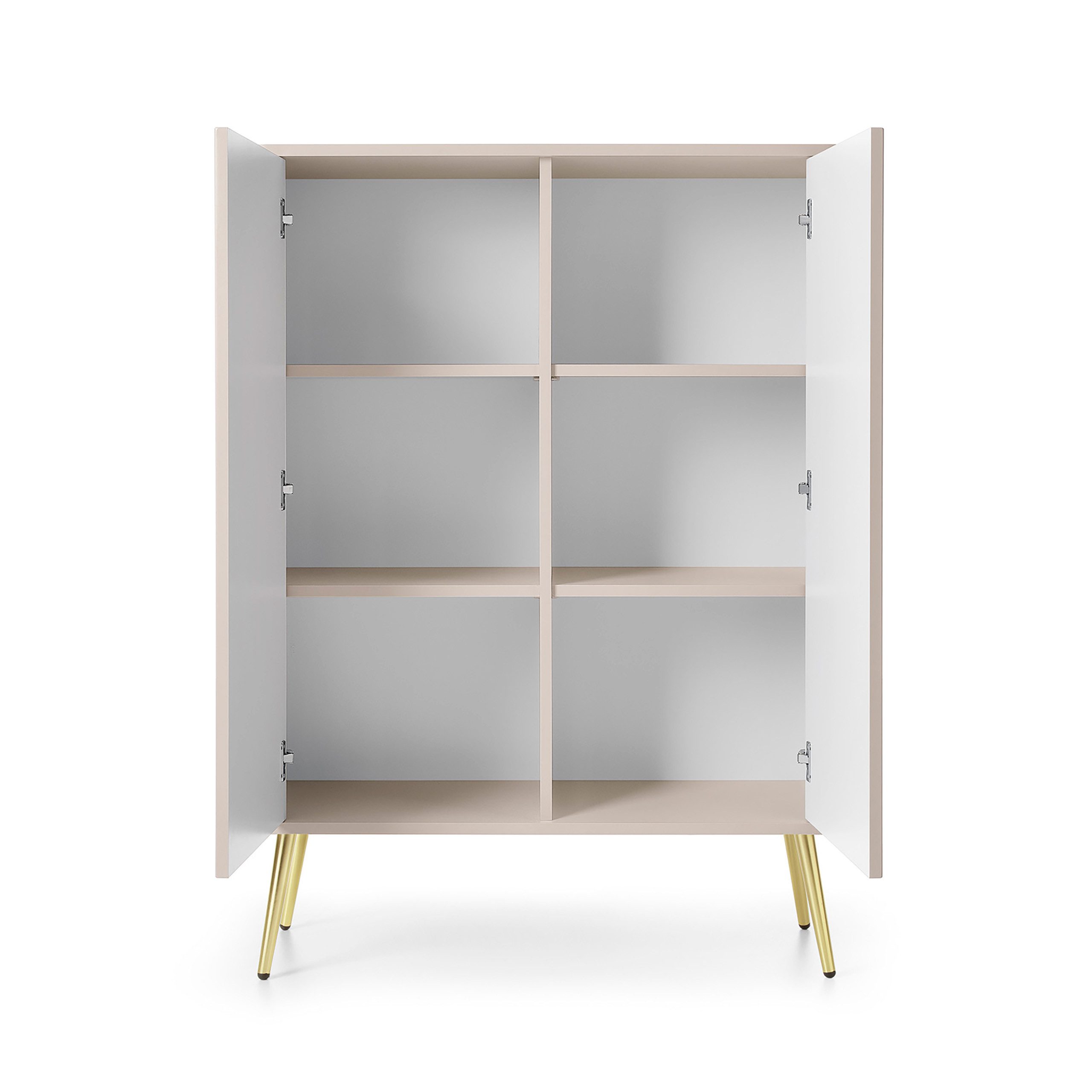 Masseno Kommode ZENZERO 103 cm Sideboard mit 2 Türen Kaschmir