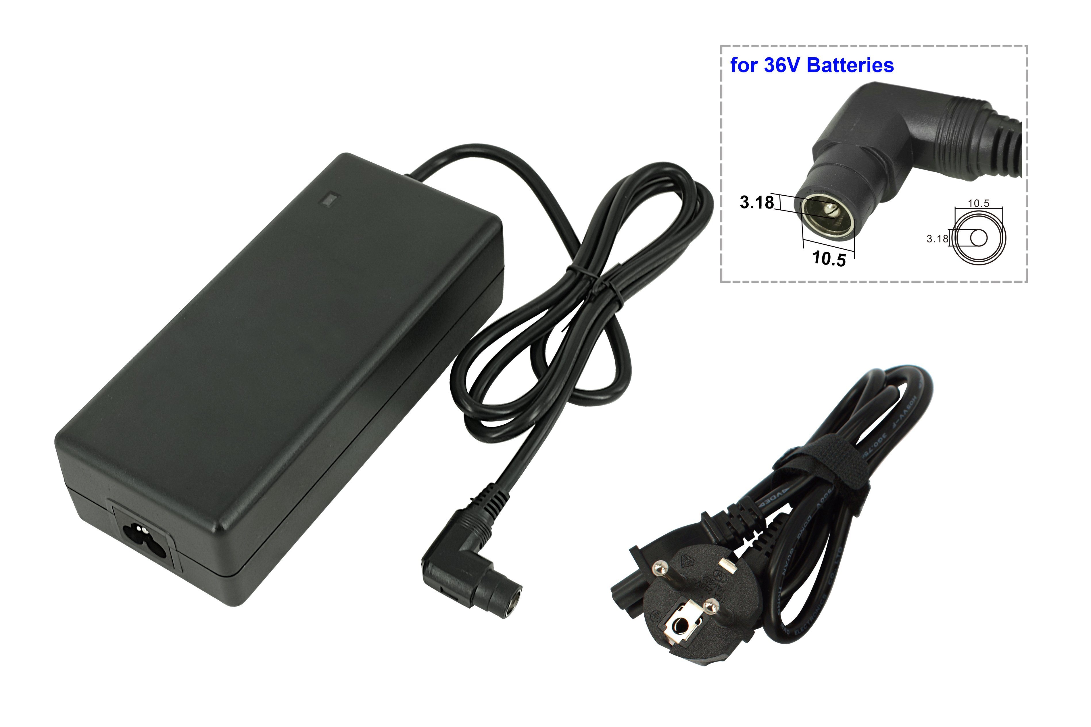PowerSmart SSLC084V42XH Batterie-Ladegerät (2A für E-Bikes mit 36V Lithium Akkus, 42V (Ausgang)