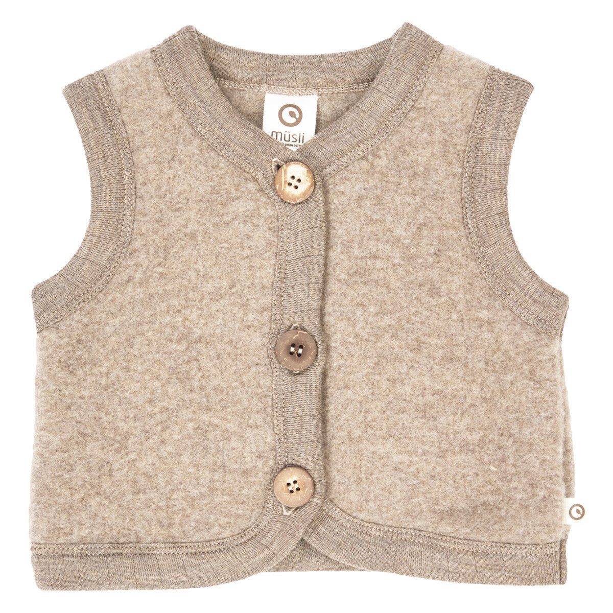 Müsli by GREEN COTTON Fleeceweste 1542005600 Unisex Kinder Babyweste, Vest, ärmellos, Funktionsweste, Strickweste
