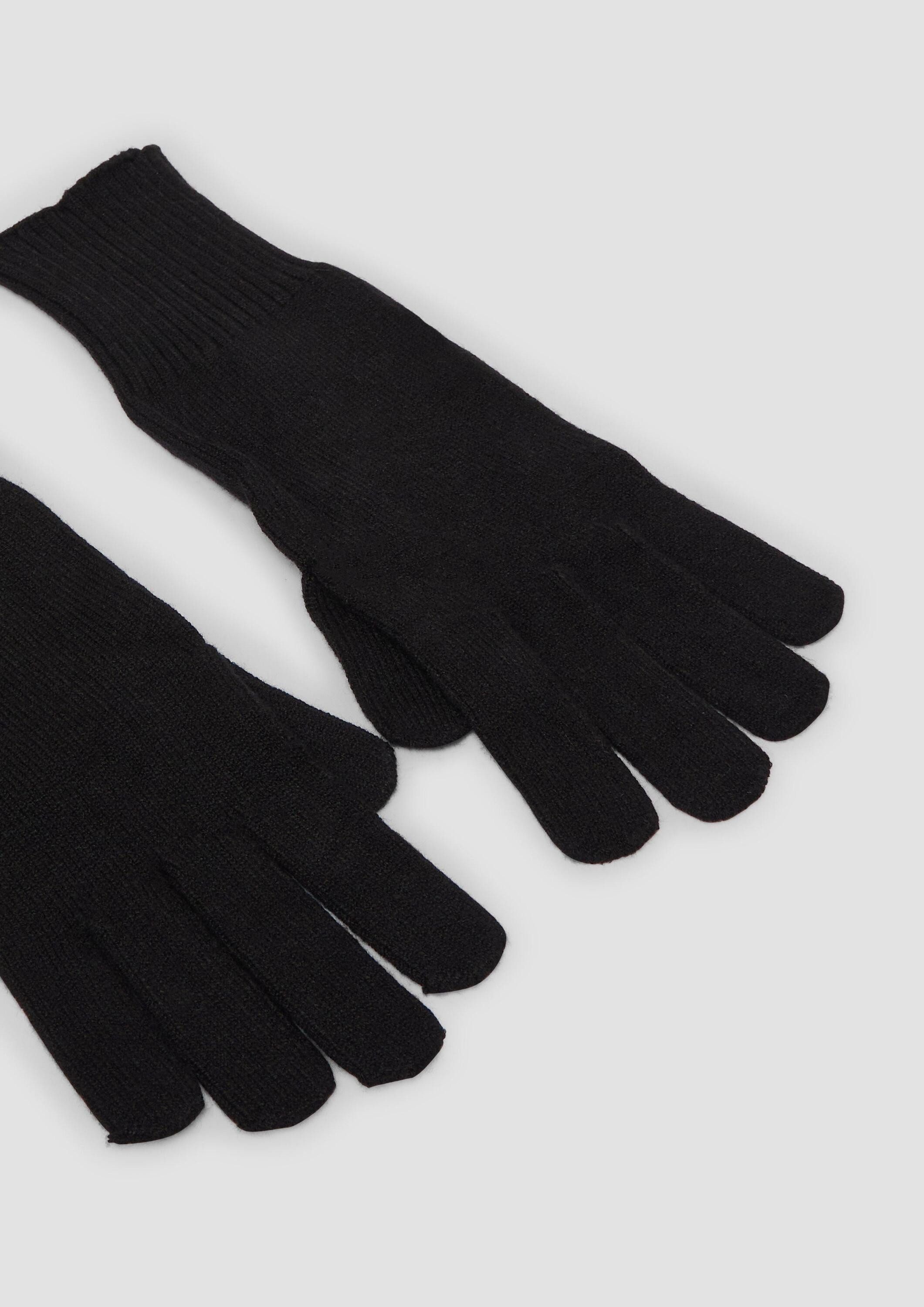 s.Oliver Strickhandschuhe Handschuhe Handschuhe aus Feinstrick mit Stulpe