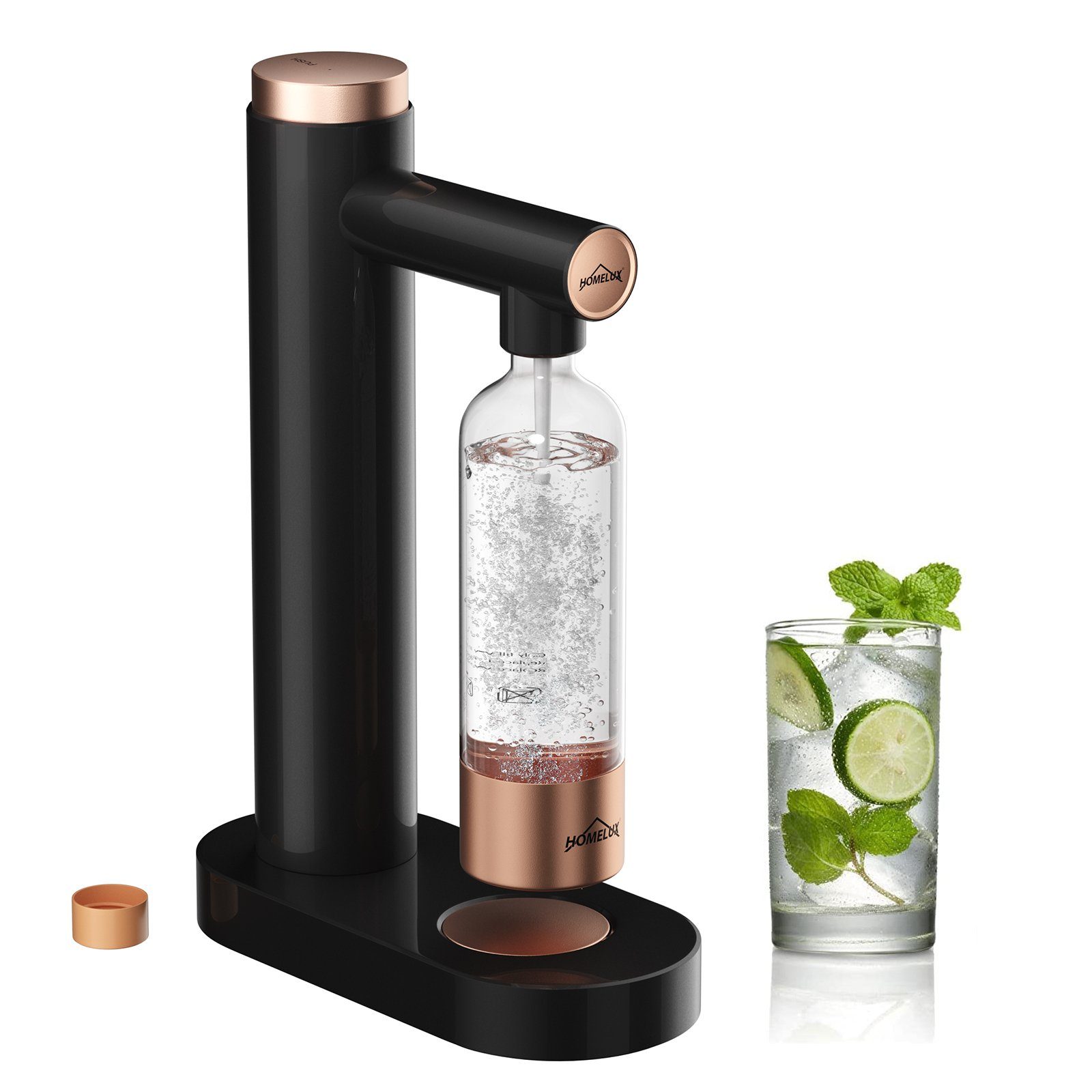 HOMELUX Wassersprudler Sprudelwasser Maschine mit 1L PET-Flaschen Bpa-Frei, (2-tlg), Soda Maker, Wasser Sprudel GeräT, Water Carbonator