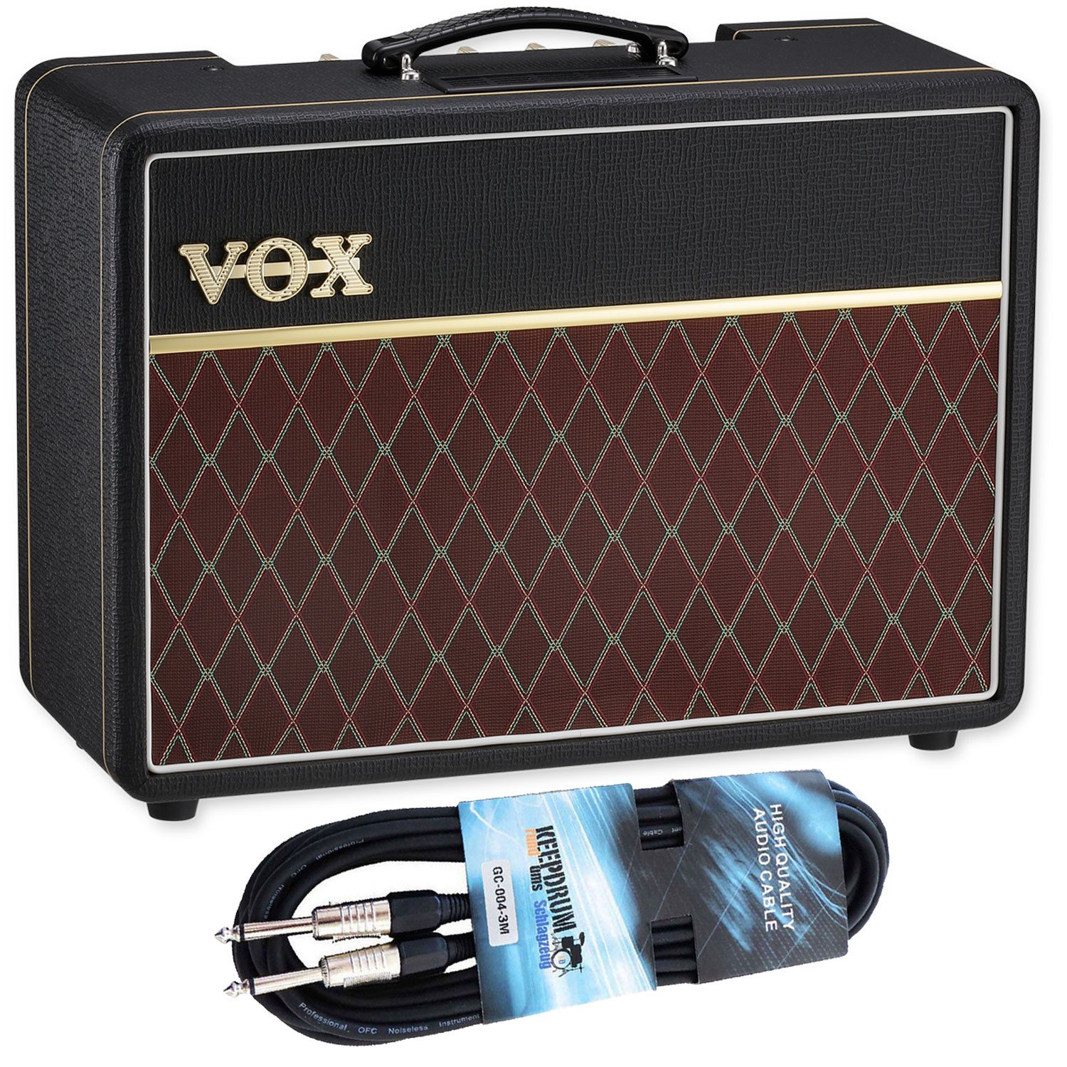 VOX-AMPS Vox Verstärker AC10C1 Gitarren-Combo Custom Serie mit Klinkenkabel Verstärker (Anzahl Kanäle: 1, 10 W, Gitarren)
