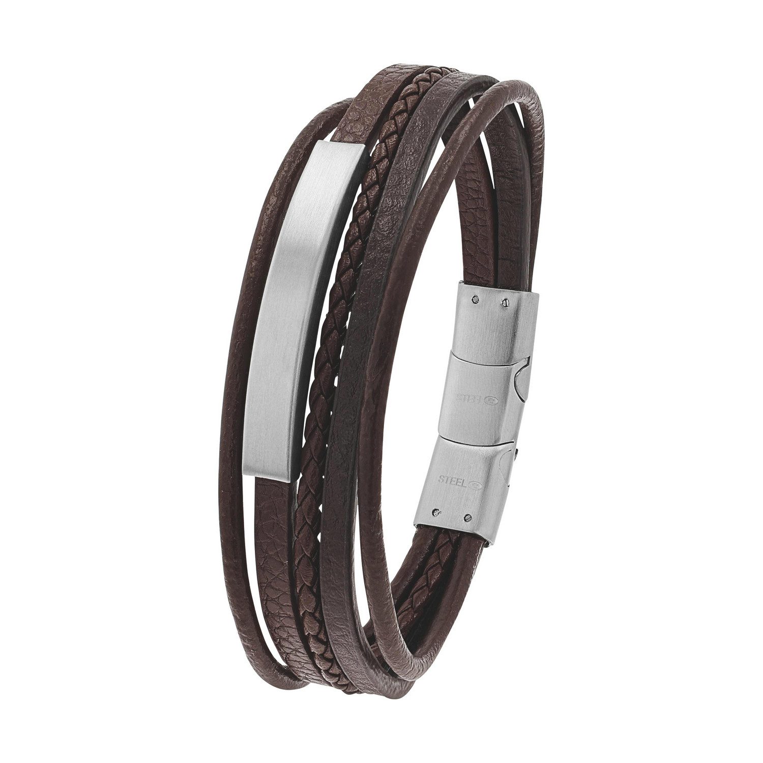 TOM TAILOR Lederarmband Schmuck Geschenk Edelstahl Leder
