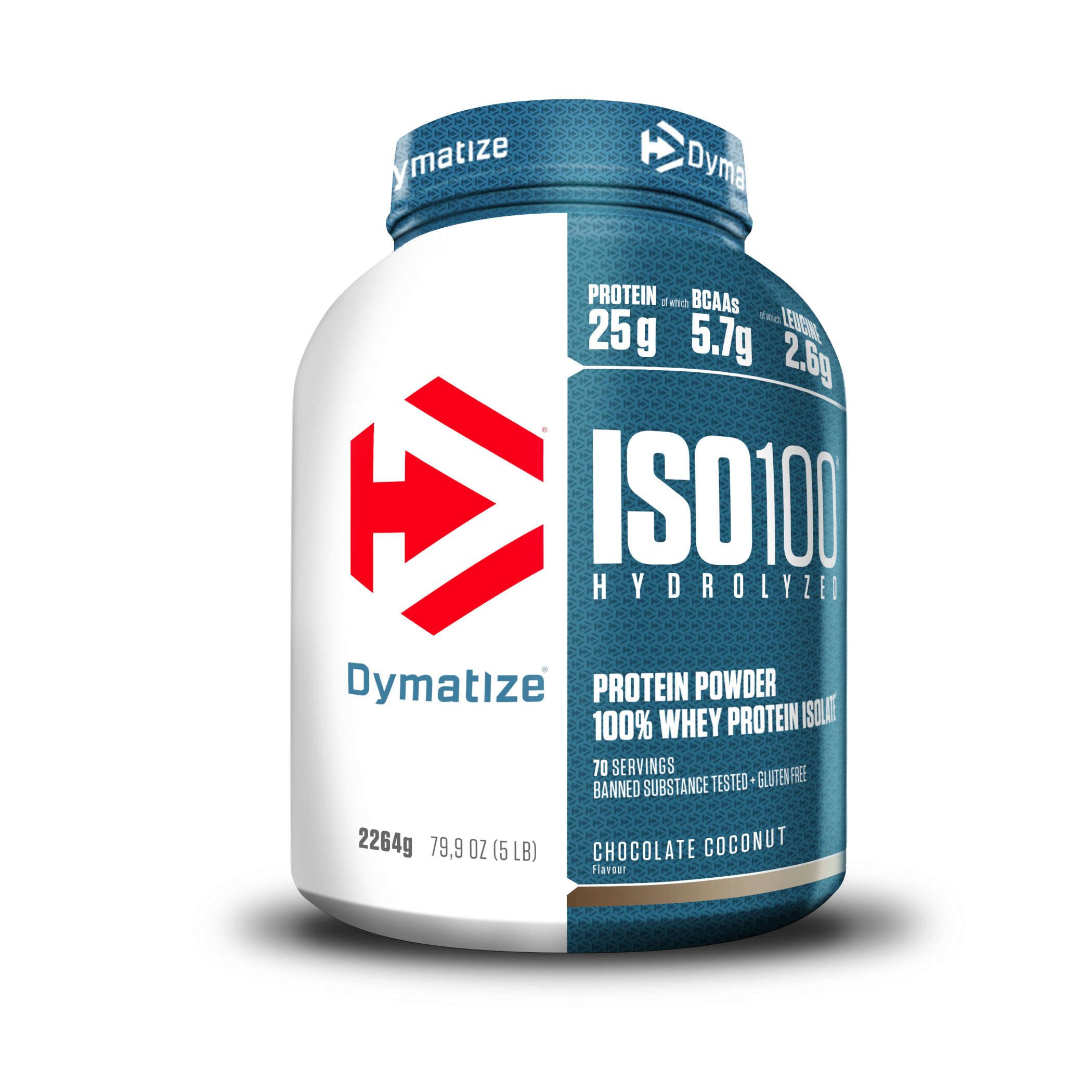 Dymatize Whey Protein Pulver Shake Eiweiß ISO 100 Chocolate Coconut 2264 g Pulver, 2264 g