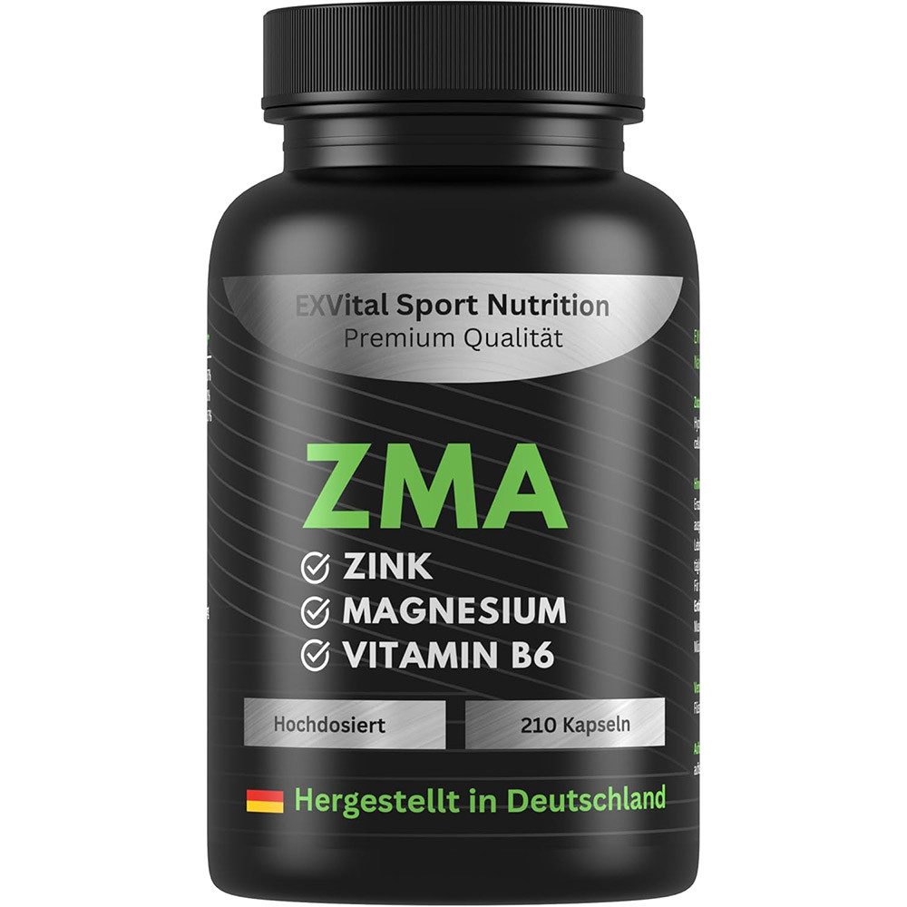 ZMA Caps, Magnesium, Zink & Vitamin B6 Komplex, 210 Kapseln Kapseln, 210 St., 170.31 g
