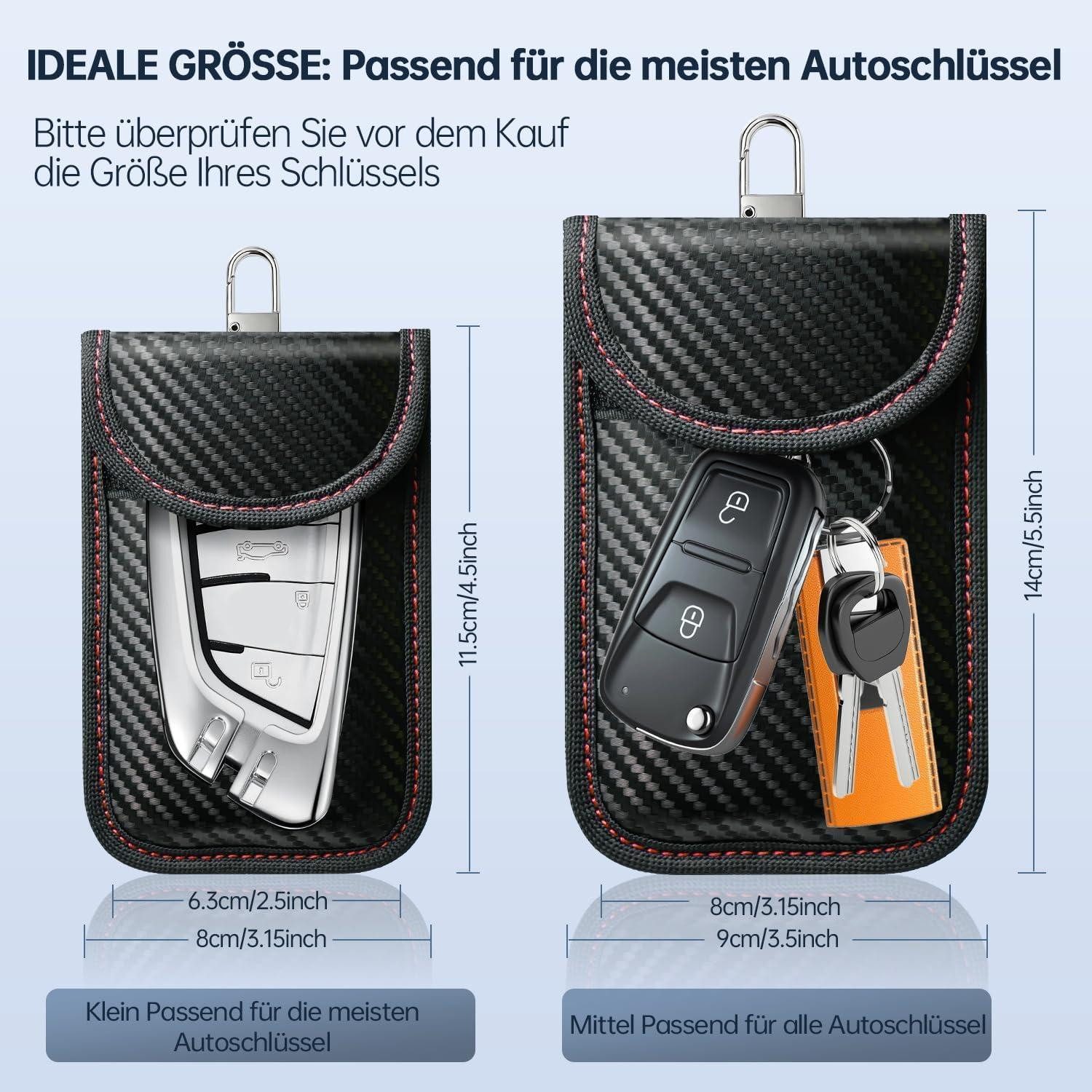 LuxusKollektion Schlüsseltasche Keyless Go Schutz Autoschlüssel 2er Set RFI günstig online kaufen