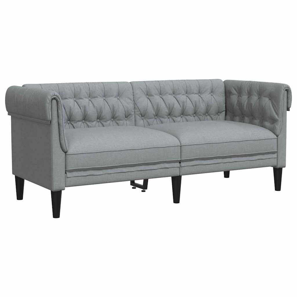 vidaXL Sofa Sofa Hellgrau 182,5 x 74,5 x 74,5 cm Polyester, 1 Teile