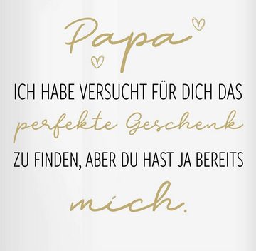 Shirtracer Tasse Papa ich habe versucht das du-hast-ja-mich - Geschenk zu finden schwar, Keramik, Geschenk Vatertag Kaffeetasse