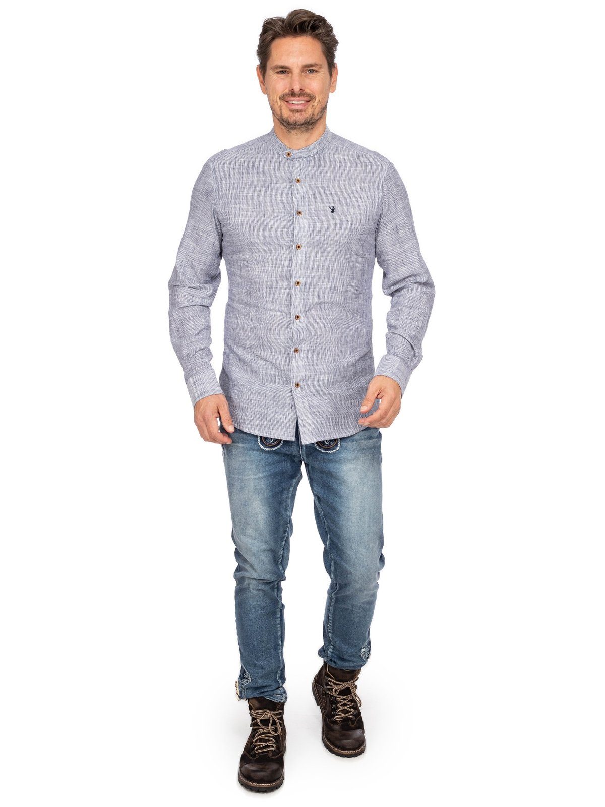 Spieth & (Slim Trachtenhemd blau Fit) Wensky ARNOLD Hemd
