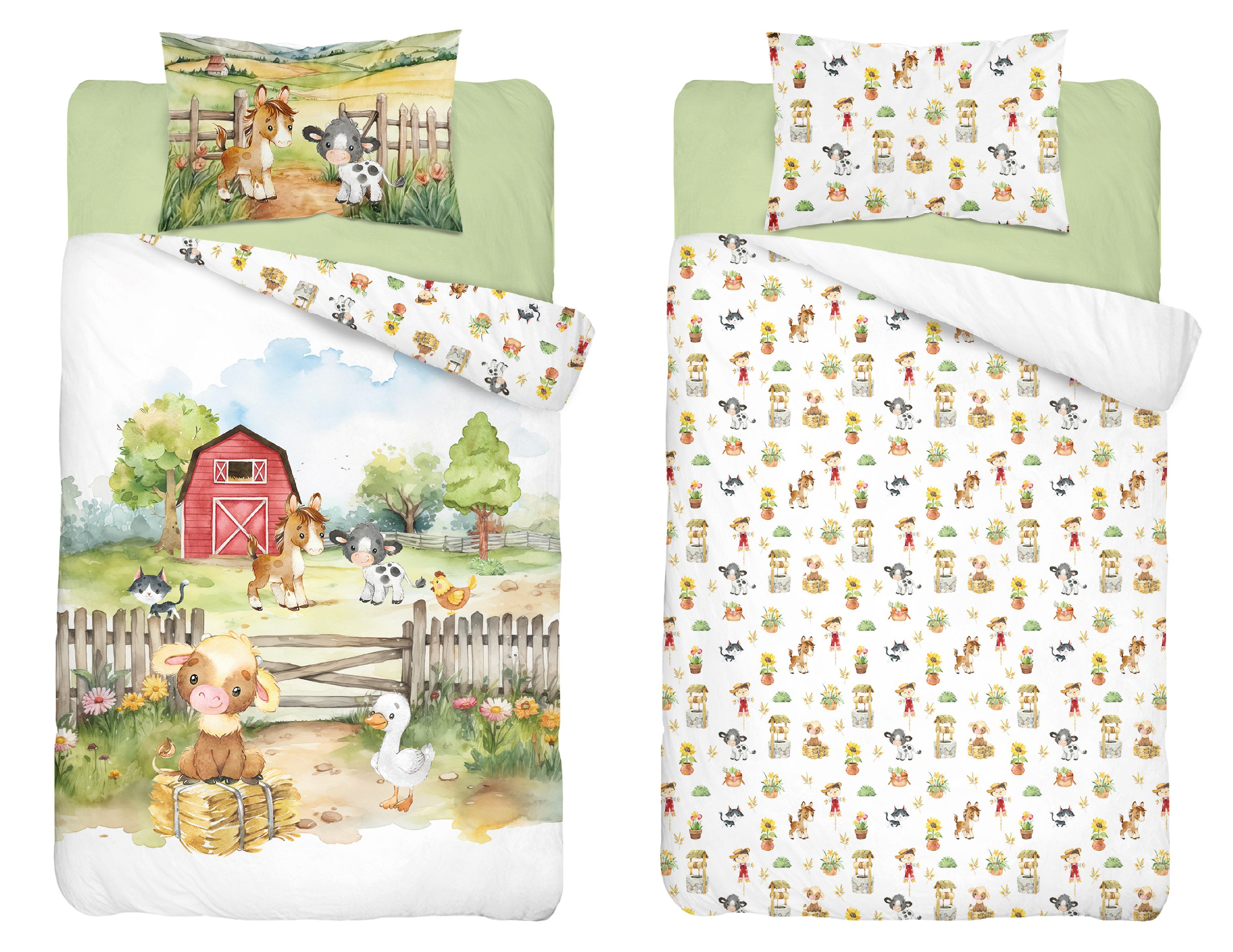 Detexpol Babybettwäsche Set Traktor Bauernhof 2tlg. 100% Baumwolle Größe: 1 günstig online kaufen