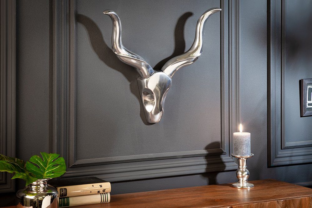 riess-ambiente Wanddekoobjekt STYLE ROCKS 53cm silber, Wohn-Accessoire · poliert · im Modern Design · aus Aluminium