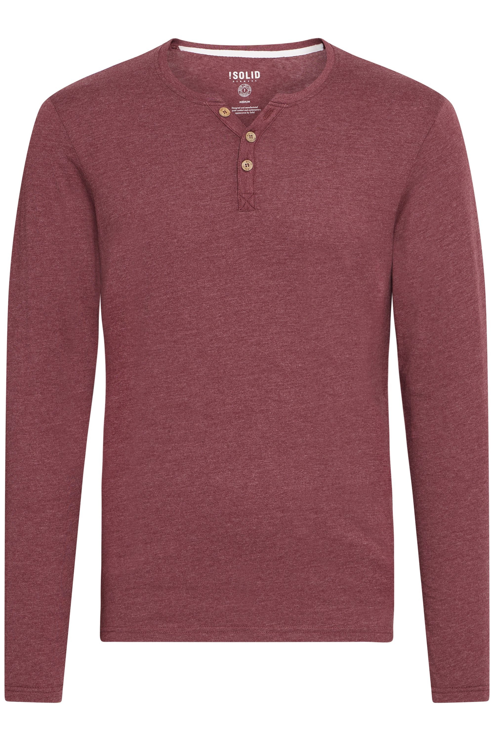 !Solid Rundhalsshirt SDVolko Klassisches Longsleeve mit Knopfleiste günstig online kaufen
