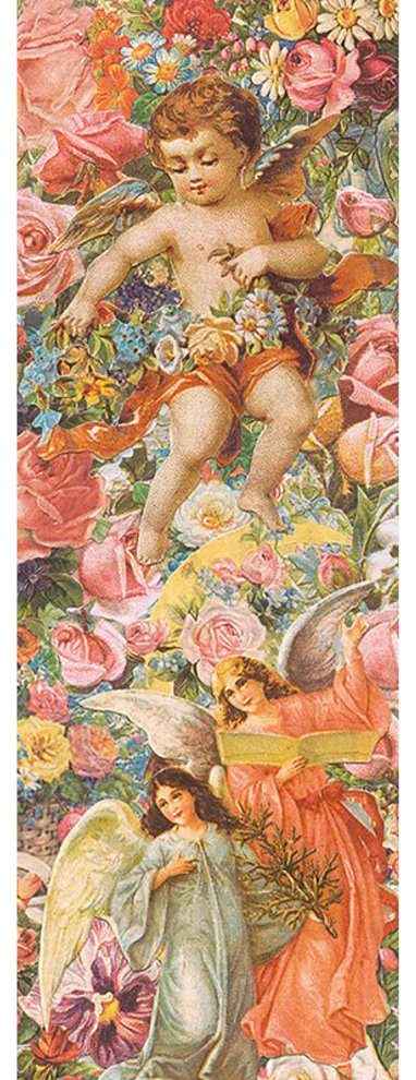 Architects Paper Fototapete Angel In Paradise, (1 St), Floral Tapete Natur Engel Bunt Tapete Floral Panel 1,00m x 2,80m