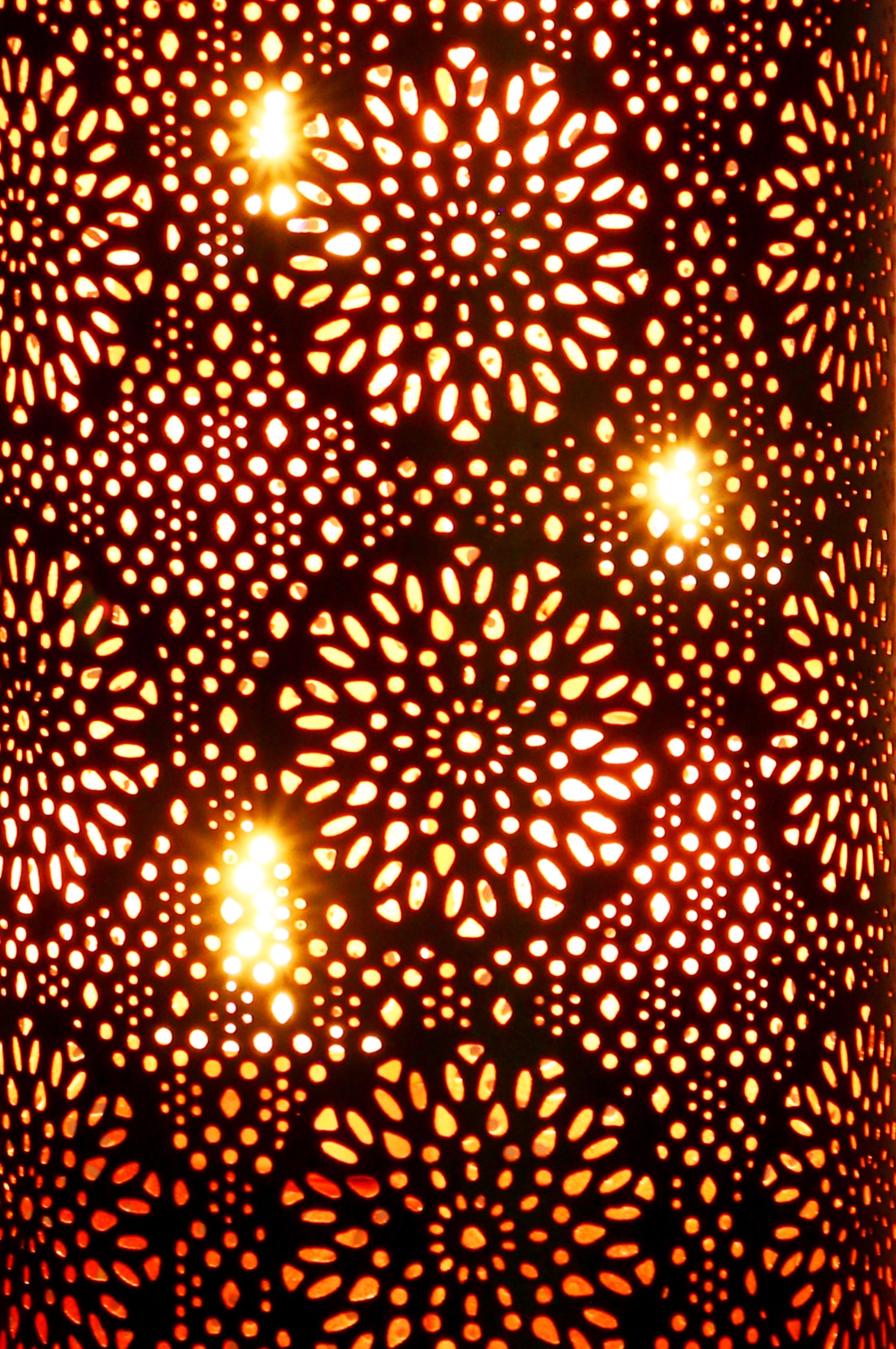 Marrakesch Orient & Mediterran Interior Teelichthalter Orientalisches Windlicht Amelle modern aus Metall in Schwarz 30 cm (1 St), Handarbeit