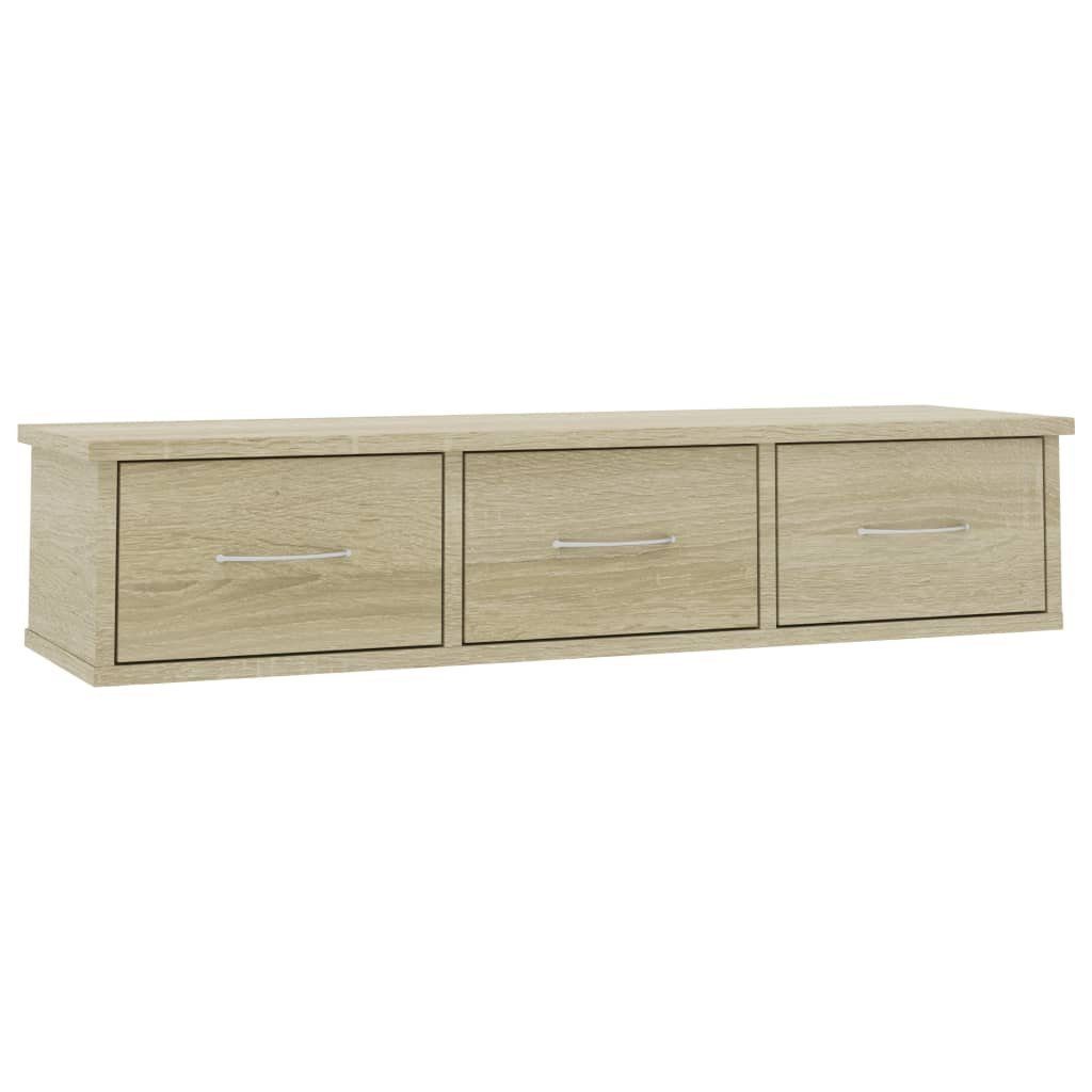 Wandregal furnicato Holzwerkstoff cm Sonoma-Eiche Wand-Schubladenregal 88x26x18,5