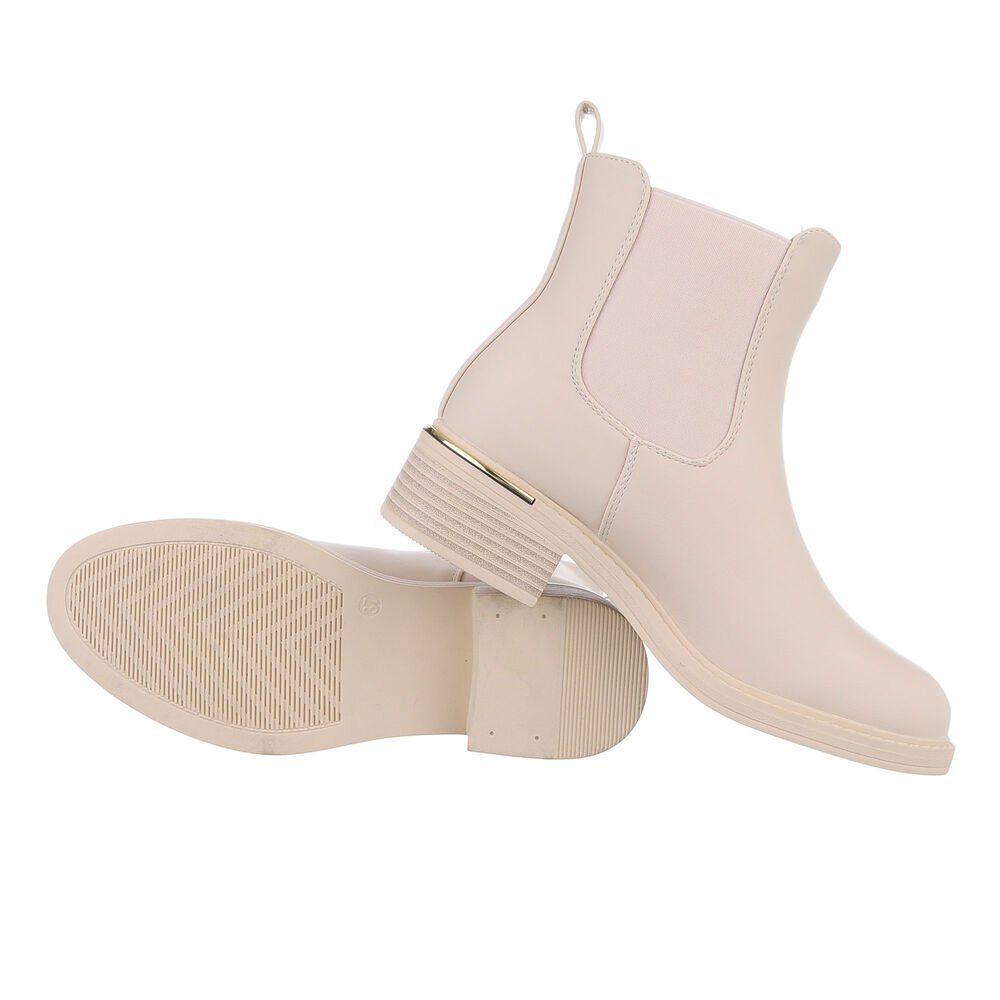 Ital-Design Damen Chelsea Freizeit Chelseaboots Blockabsatz günstig online kaufen