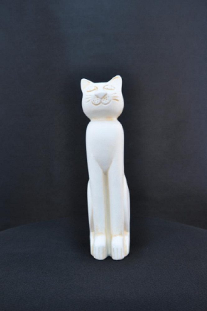 Dekofigur 42cm XXL Design Katze Dekoration Figur Skulptur Acryl Deko Statue