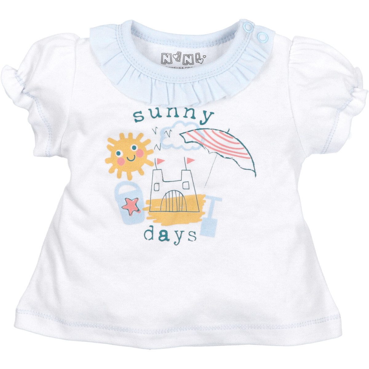 NINI T-Shirt Strand Mädchen (1-tlg) Shirt, Oberteil, Leibchen, Funktionsshirt, Shortsleeve Shirt