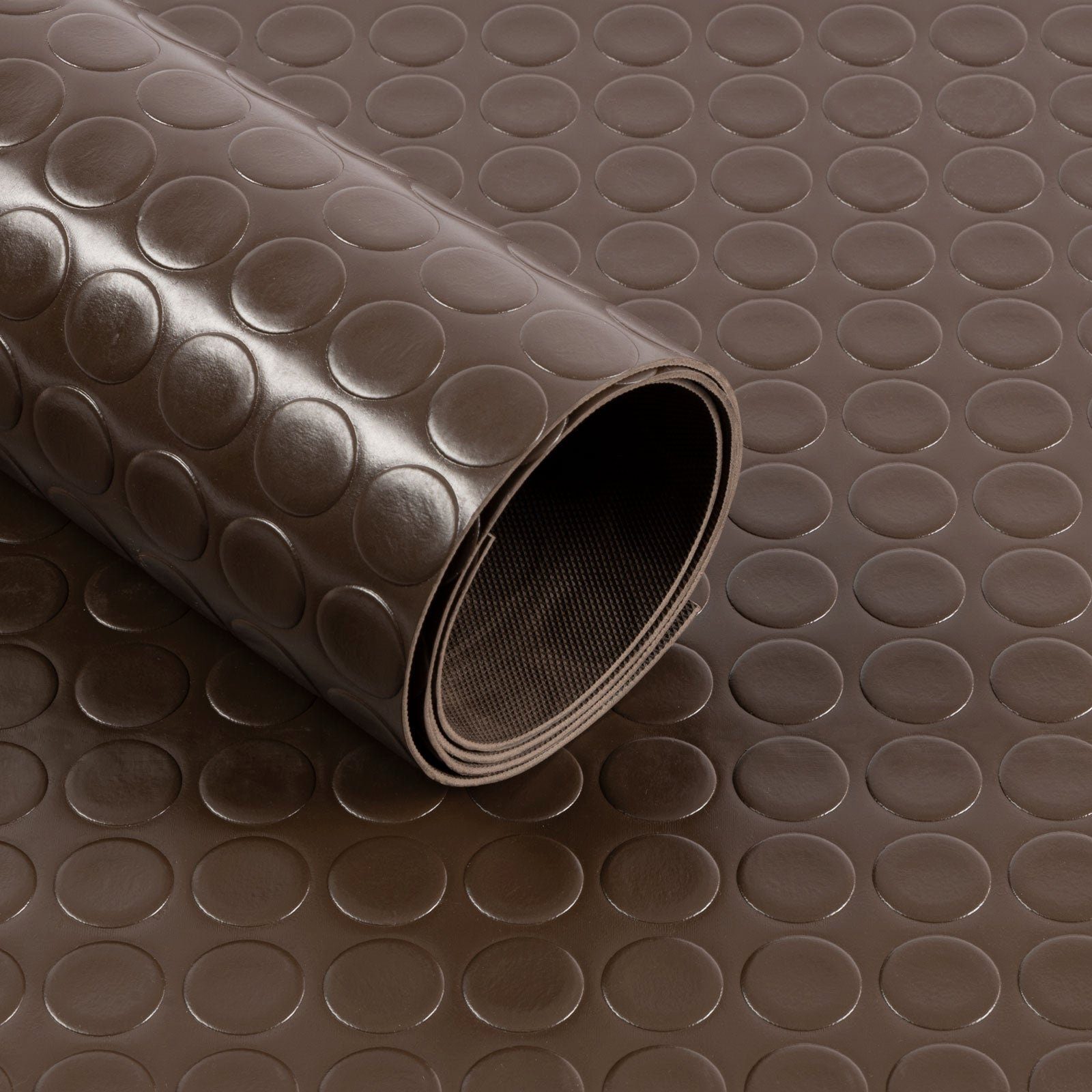 Kubus Bodenschutzmatte PVC-Bodenbelag, Große Stärke Farben viele Braun 2mm, Noppen