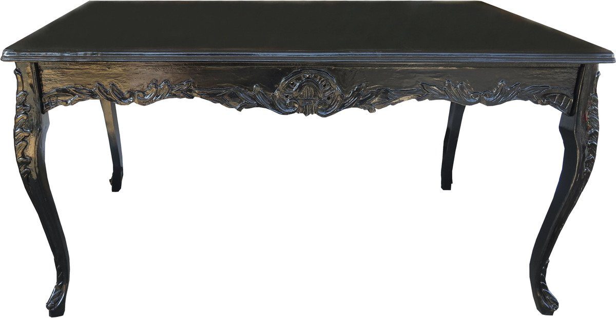 Barock - Limited Schwarz Tisch - 200 cm Esszimmer 100 Esstisch Esstisch mit Edition Casa Padrino Glasplatte x