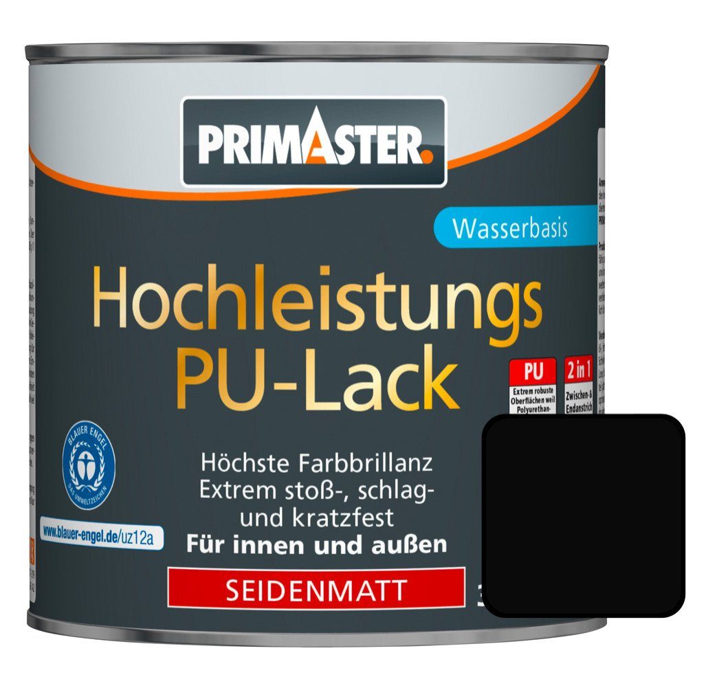 Primaster Acryl-Buntlack Primaster PU-Lack 125 9005 ml tiefschwarz RAL