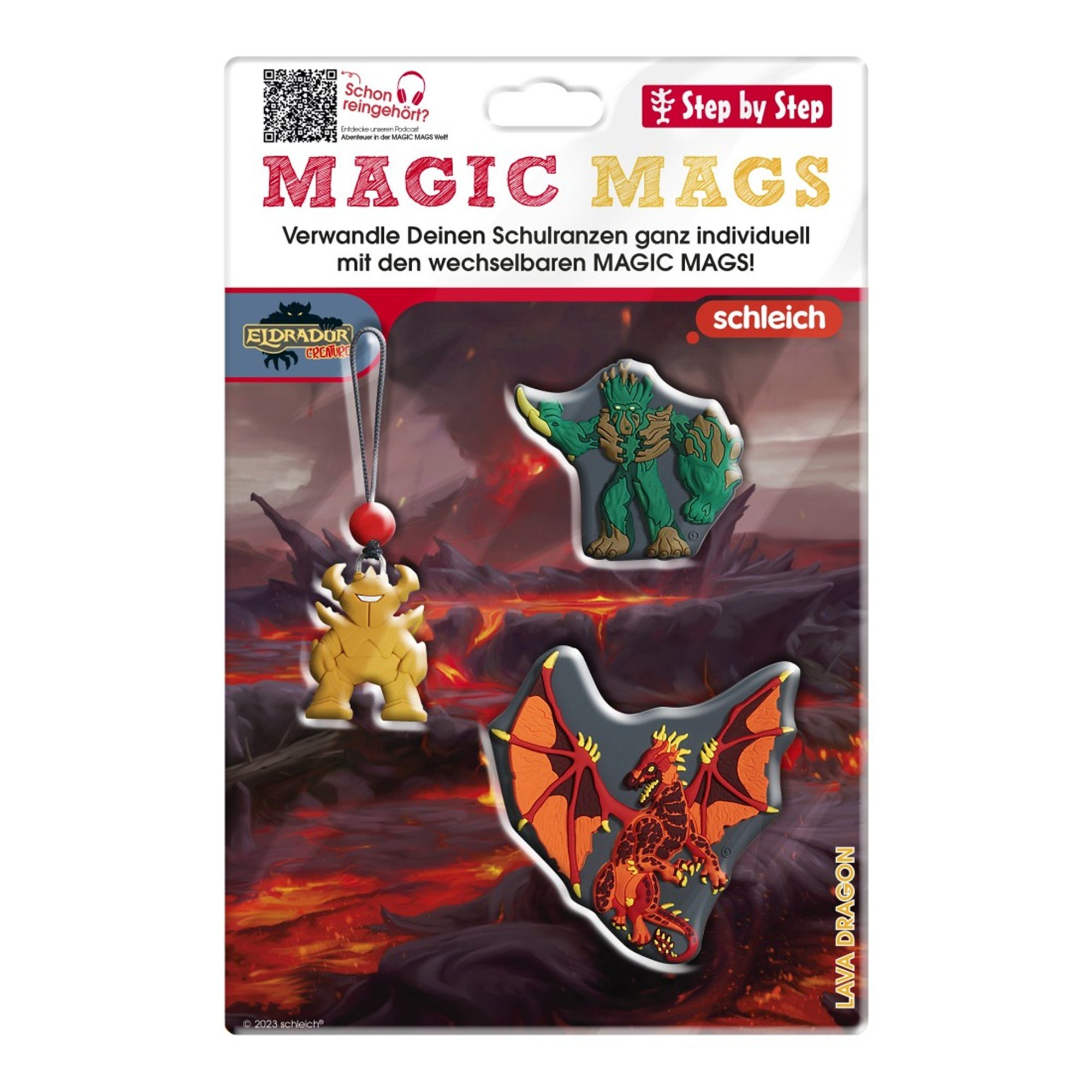 Step by Step Schulranzen MAGIC MAGS Eldrador Creatures, Lava Dragon