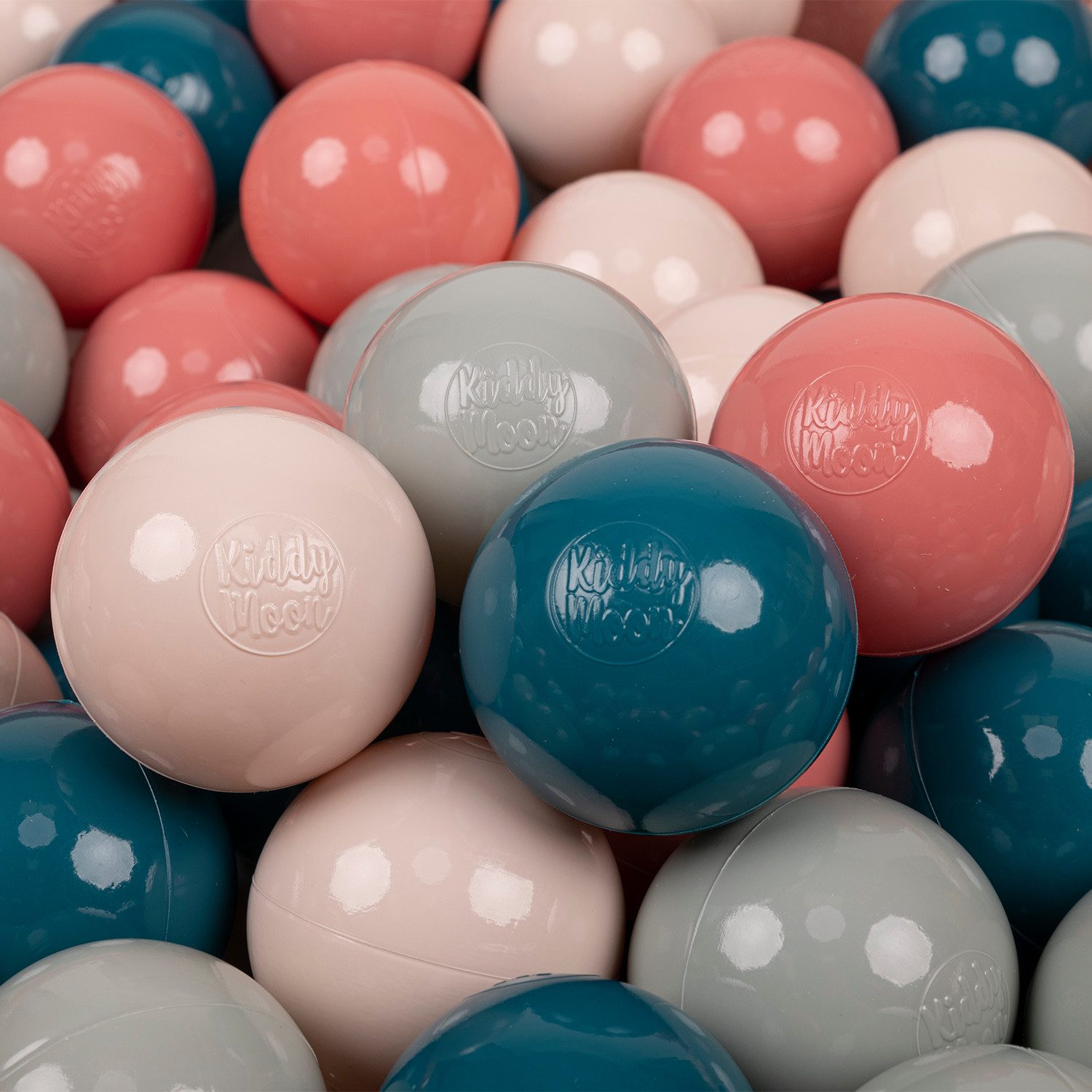 KiddyMoon Bällebad-Bälle ZK7 (Baby Plastikbälle Spielbälle, 50-St), Made in Europe