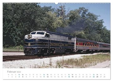 CALVENDO Wandkalender US Diesellokomotiven (Premium, hochwertiger DIN A2 Wandkalender 2023, Kunstdruck in Hochglanz)