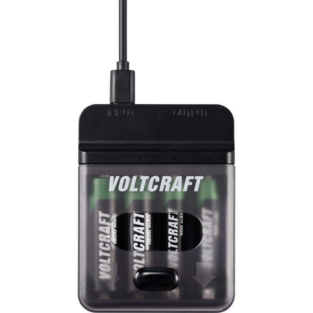 VOLTCRAFT VOLTCRAFT VC-BC4-PB1 2in1 Ladegerät & Powerbank Rundzellen-Lader – Bild 2 von 5