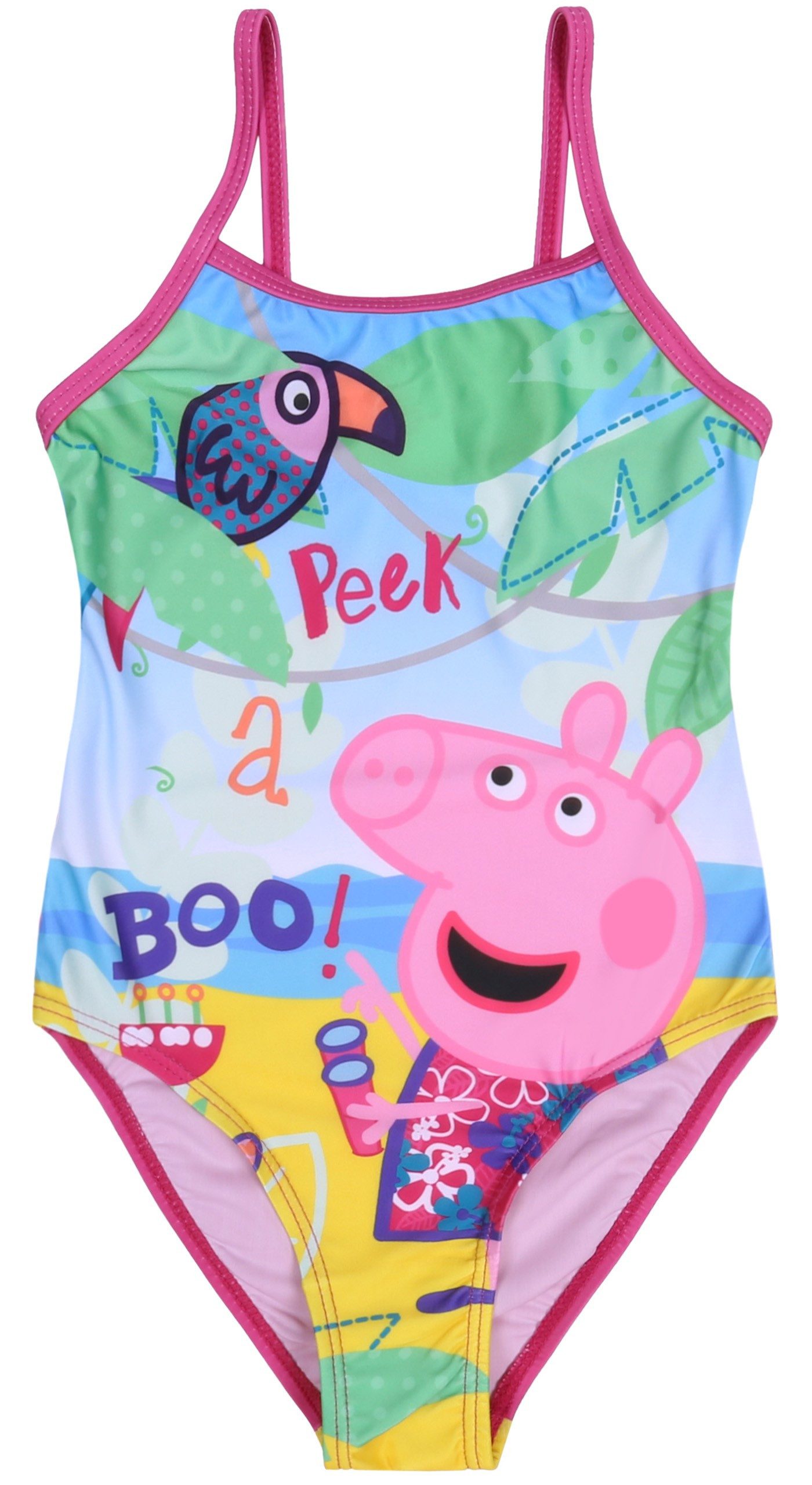 Sarcia.eu Badekleid Einteiliger bunter Badeanzug Mädchen PEPPA PIG PEPPA WUTZ 4-5 Jahre