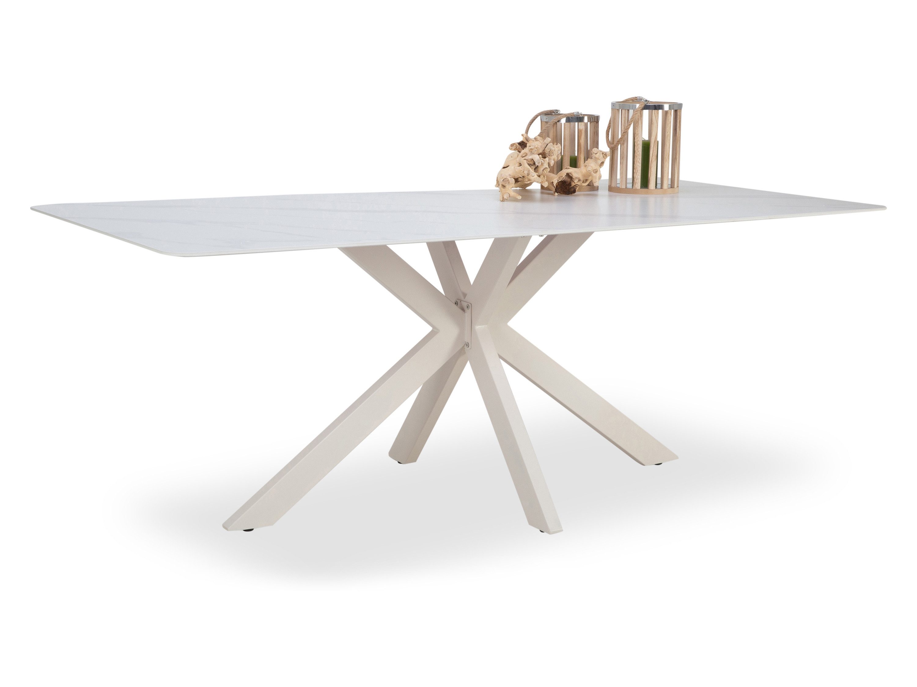 SANSIBAR LIVING Esstisch Esstisch SANSIBAR HERNING LBH 100x200x76 cm weiß Esszimmertisch