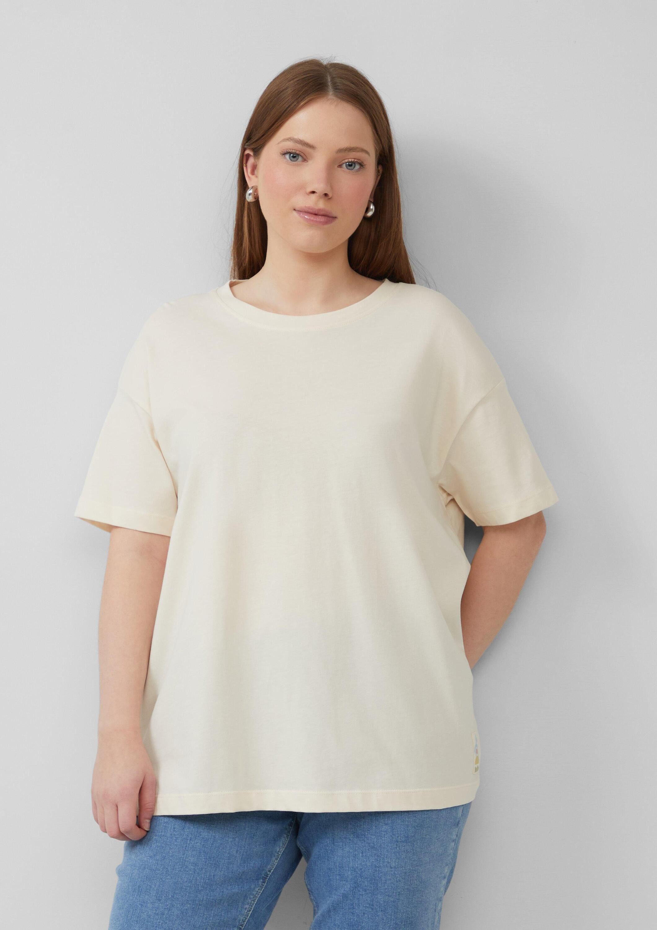 QS Kurzarmshirt T-Shirt Uni-Shirt im Loose Fit günstig online kaufen